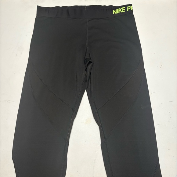 Nike Hyper Warm Women’s Black Leggings with Neon Accents - Picture 2 of 11